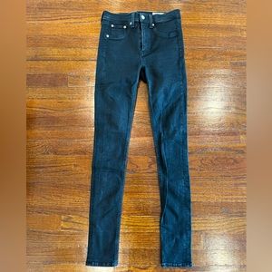 Rag & Bone size 26 black skinny jeans